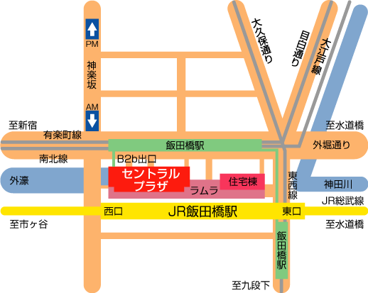 飯田橋セントラルプラザ地図